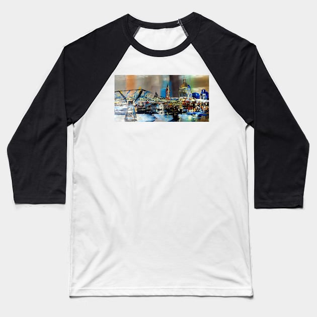 Millennium Bridge 4707 Baseball T-Shirt by artsale